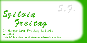 szilvia freitag business card